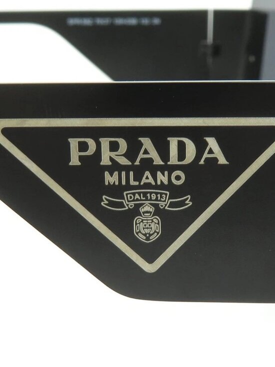 Auth PRADA Sunglasses Black Metal/Plastic